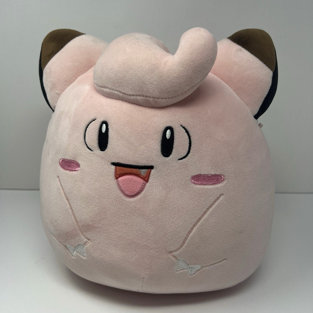 Pokemon Clefairy Squishmallows 10" Plushโ Soft Pink Stuffed Animal Toy Jazwares